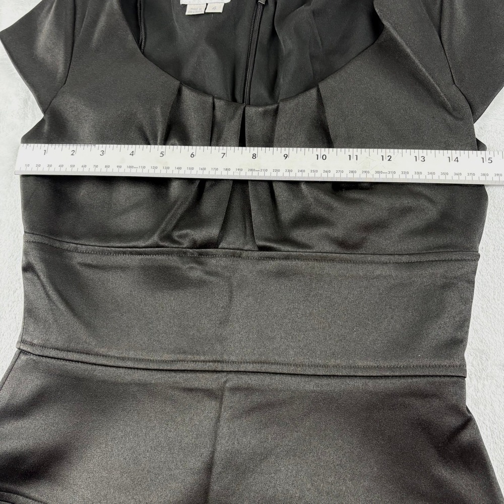 London Times Black Dress Women's 4 Cap Sleeve Career Cocktail Party Minimalist - Picture 8 of 13